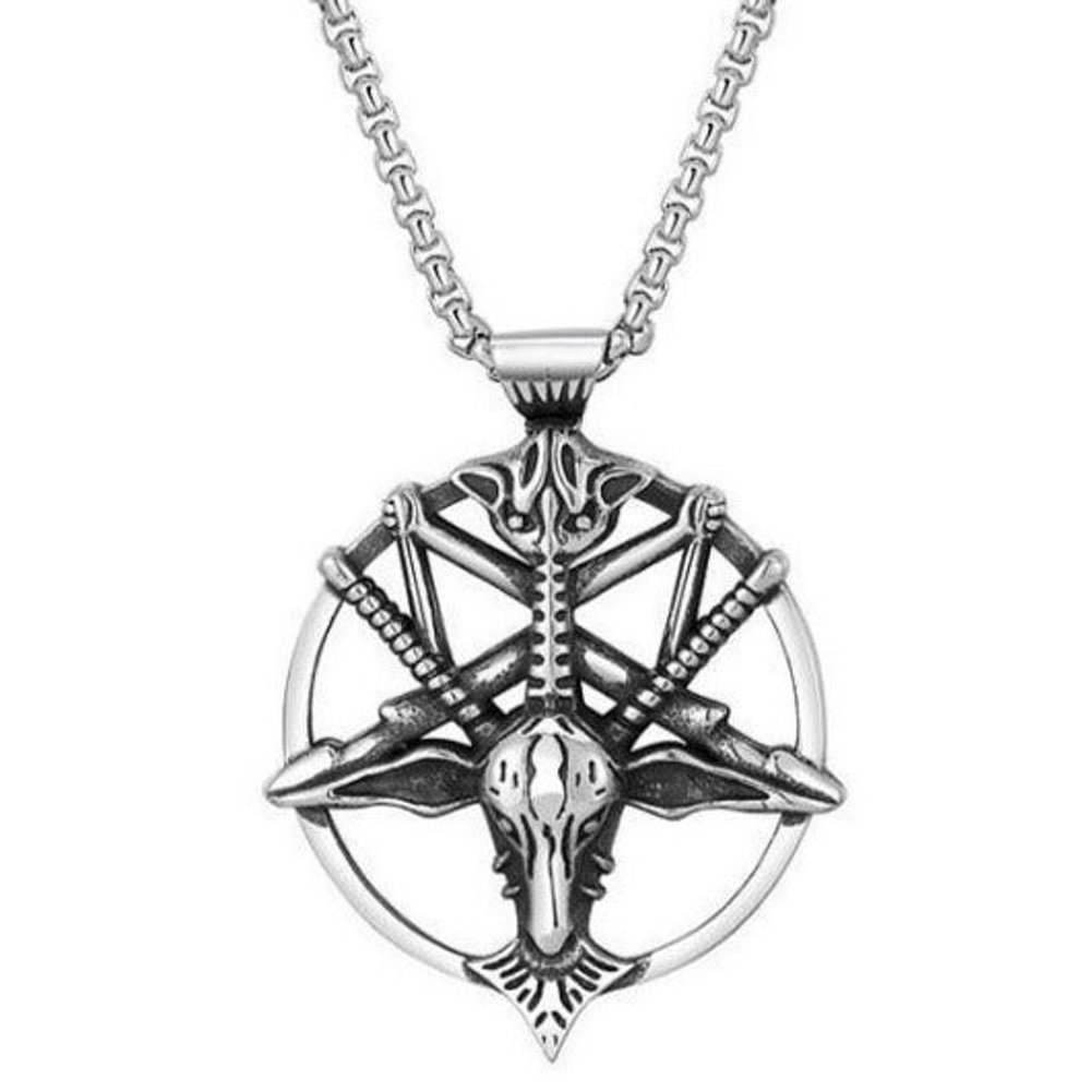 God Sheep Head Design Sense Stainless Steel Pendant